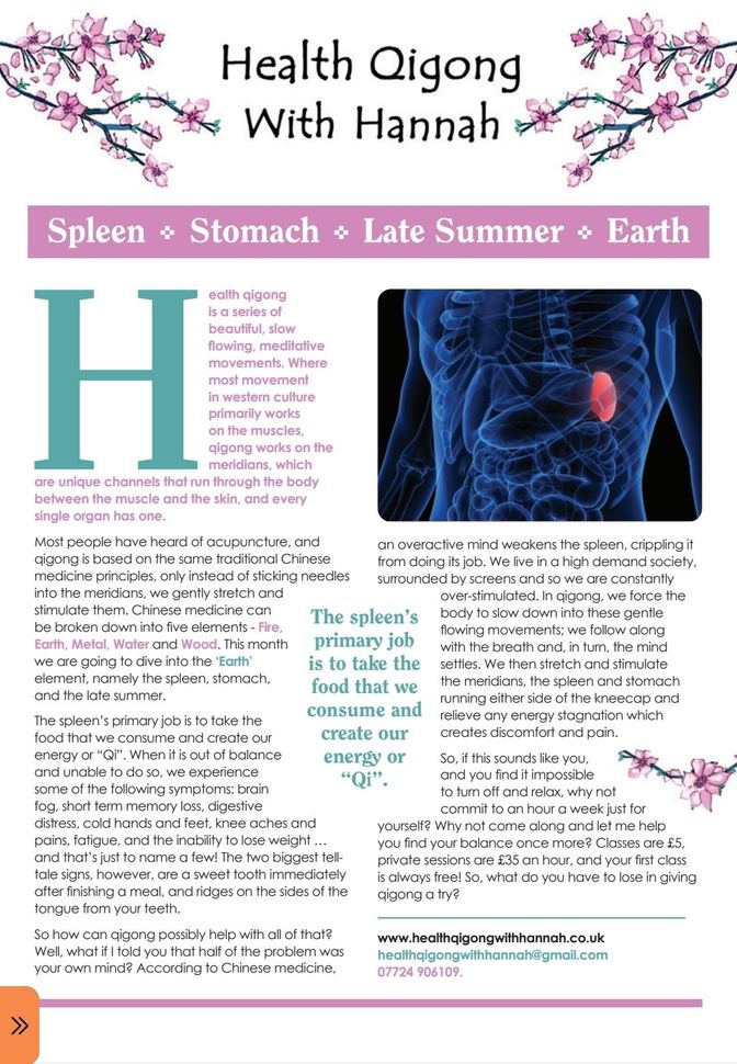 An article about the spleen from a qigong stand point.
